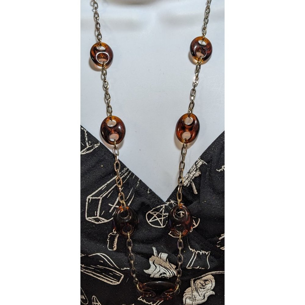 Rachel Abstract Tortoise Shell Necklace - Picture 4 of 5